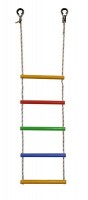 Детская веревочная лестница для ДСК 5 перекладин цвет радуга ЛВ5-3В - магазин СпортДоставка. Спортивные товары интернет магазин в Орске 